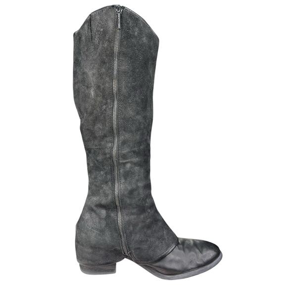 Donald J Pliner Women’s Devi Black Saddle Suede Riding Boots Size US 10 - Picture 4 of 13